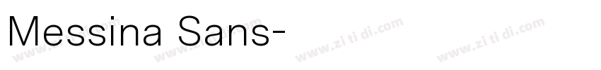 Messina Sans字体转换